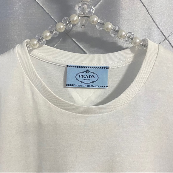 Prada Cotton-Jersey T-Shirt - Picture 8 of 10
